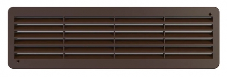 Решетка вентиляционная дверная ERA 4513ДП 450х130, двухсторонняя переточная коричневая